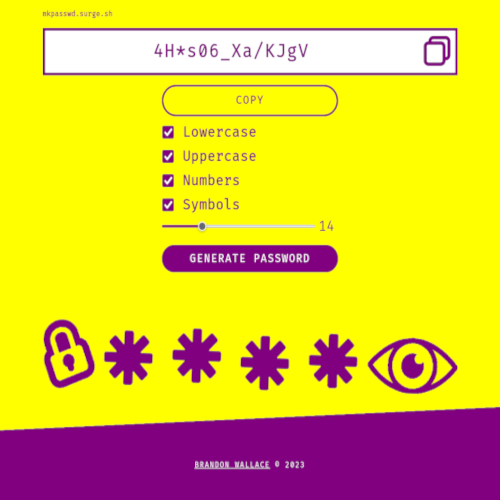password generator screenshot